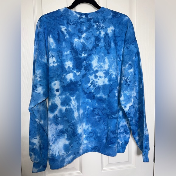 ☀️NWOT! Unisex Sublime Blue Tie Dye Sweatshirt - Picture 4 of 4